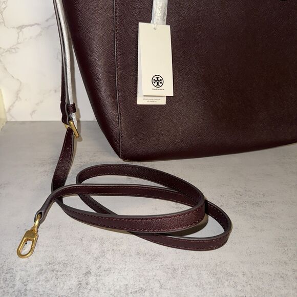 Tory Burch Emerson Brown Tote Bag NWT - Picture 5 of 10